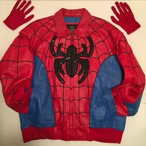 Men’s Marvel Spider-Man leather jacket, 2Xl
